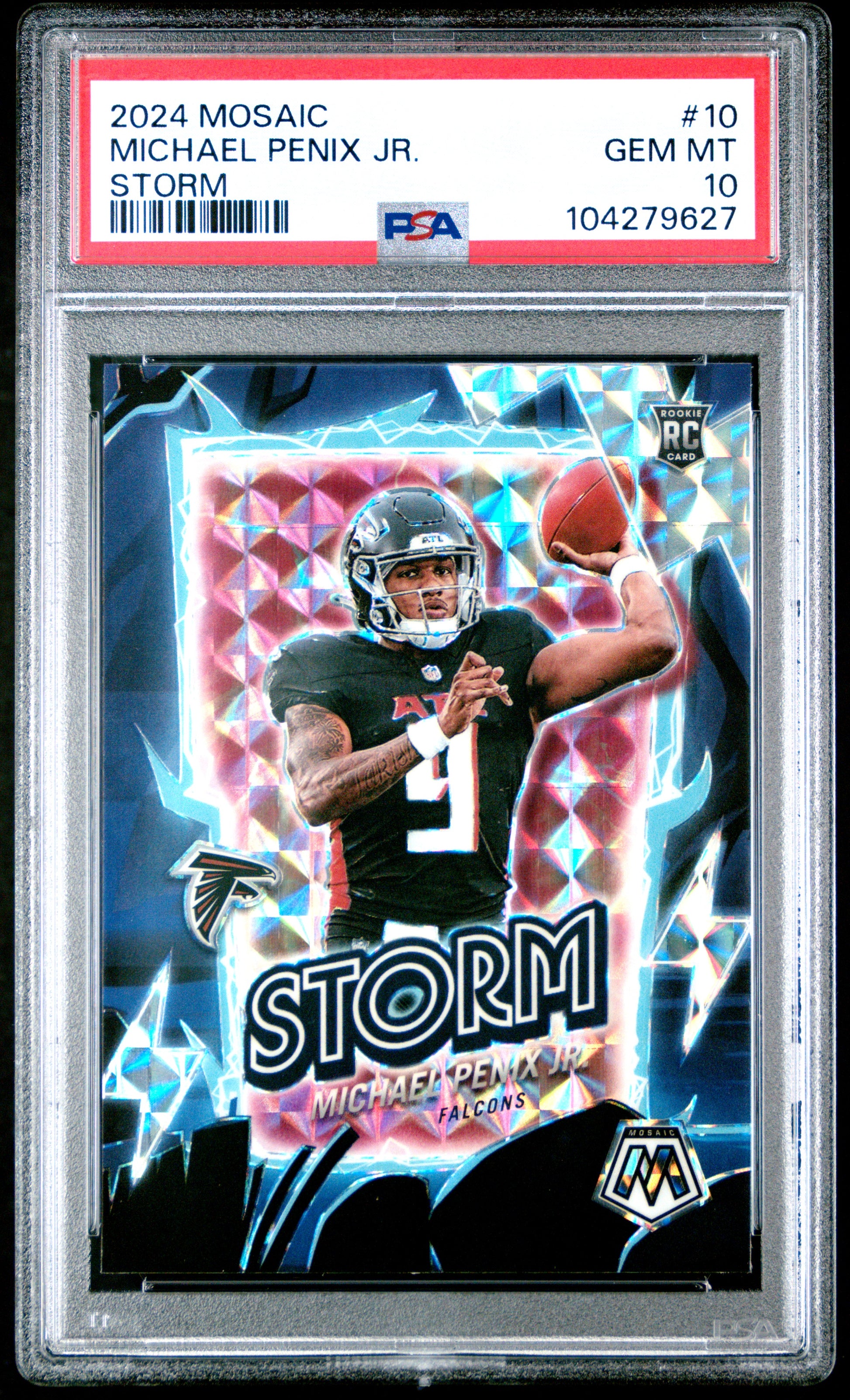 2024 Panini Mosaic Storm #10 Michael Penix Jr. PSA 10