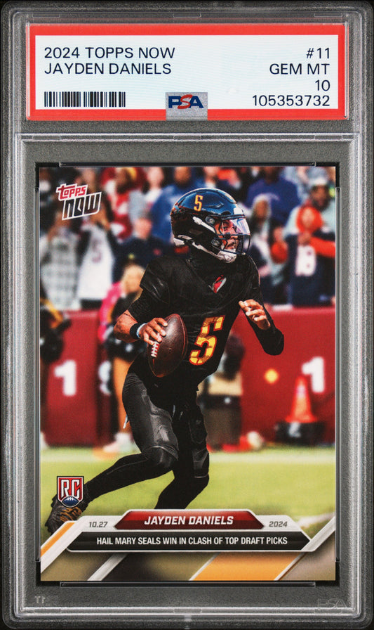 2024 Topps Now #11 Jayden Daniels PSA 10