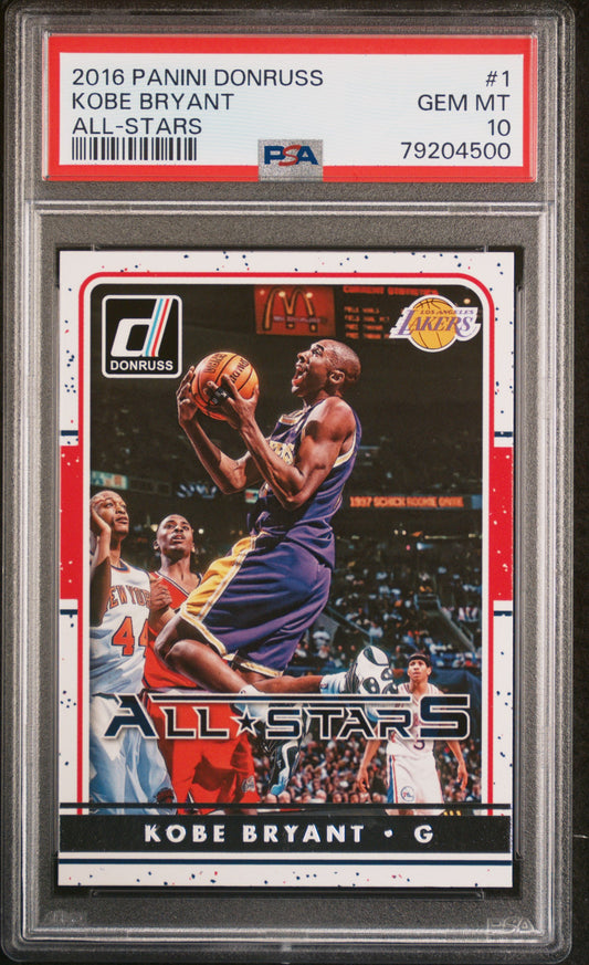 2016 Panini Donruss All-Stars #1 Kobe Bryant All-Stars PSA 10