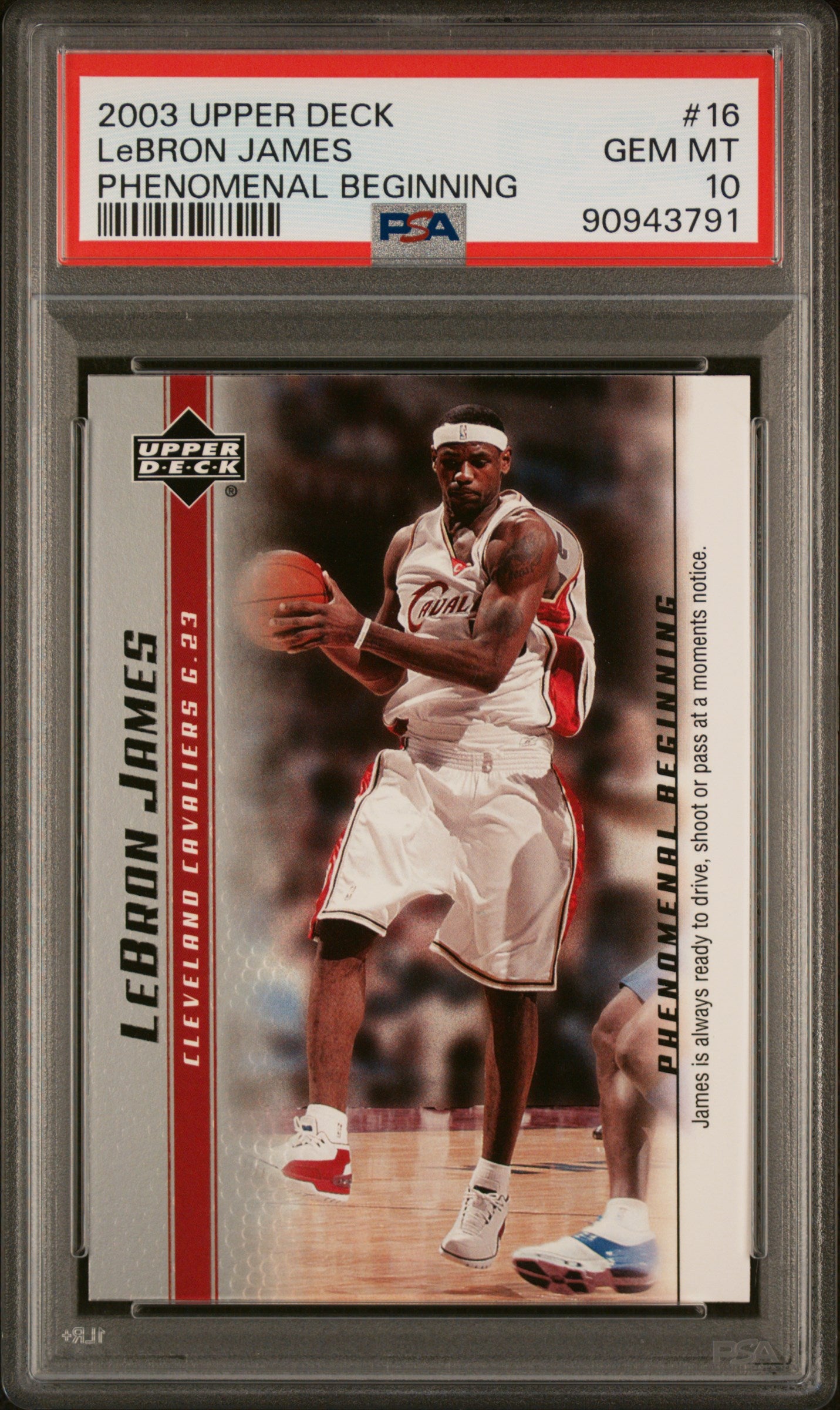 2003 Upper Deck Lebron James Phenomenal Beginning #16 PSA 10