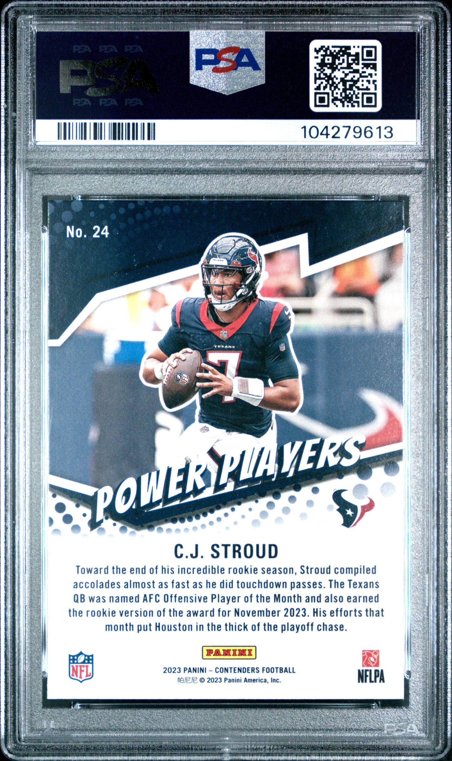 2023 Panini Contenders Power Players #24 Cj Stroud PSA 9