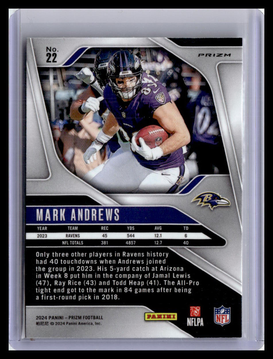 2024 Panini Prizm #22 Mark Andrews Black and White Checker