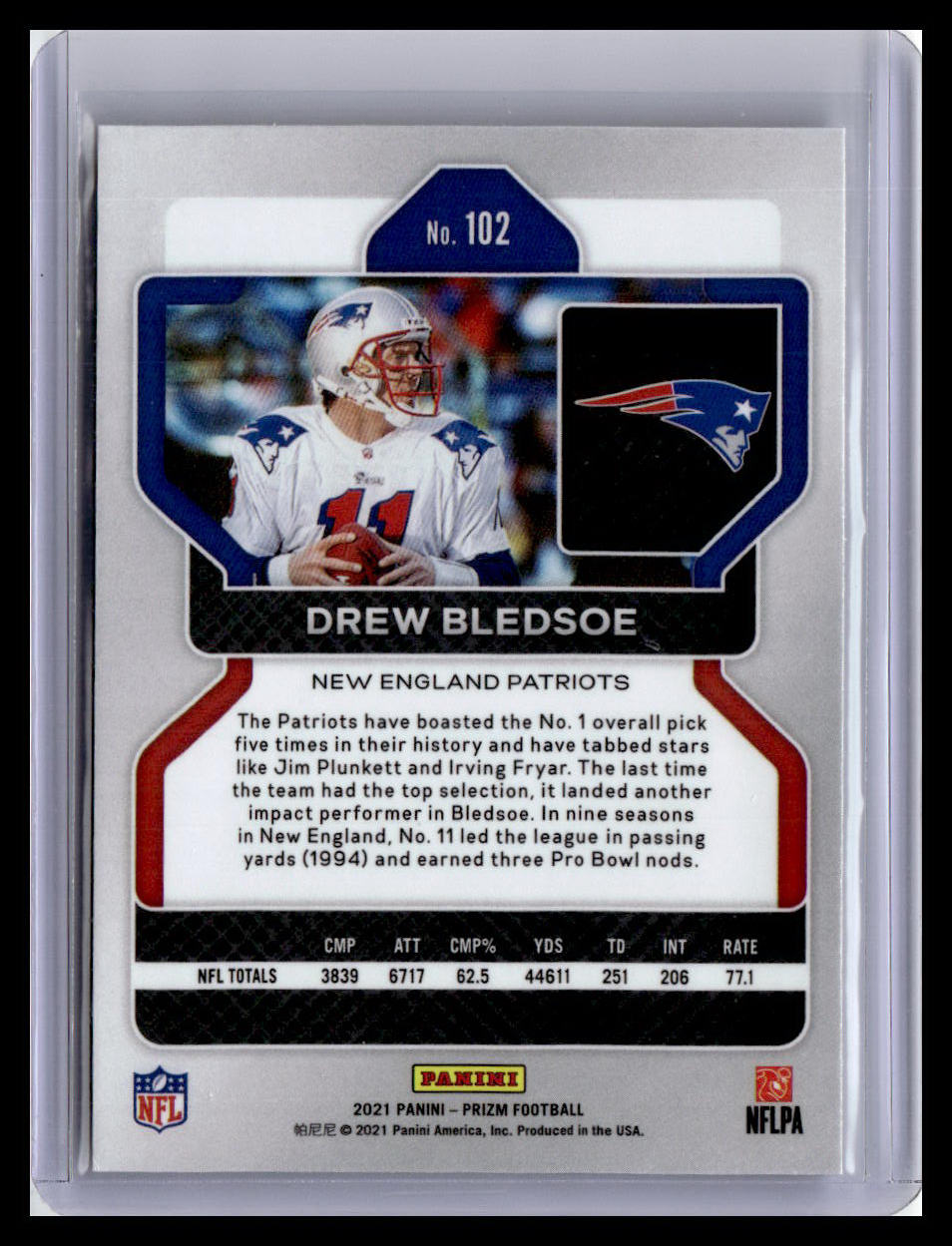 2021 Panini Prizm #102 Drew Bledsoe