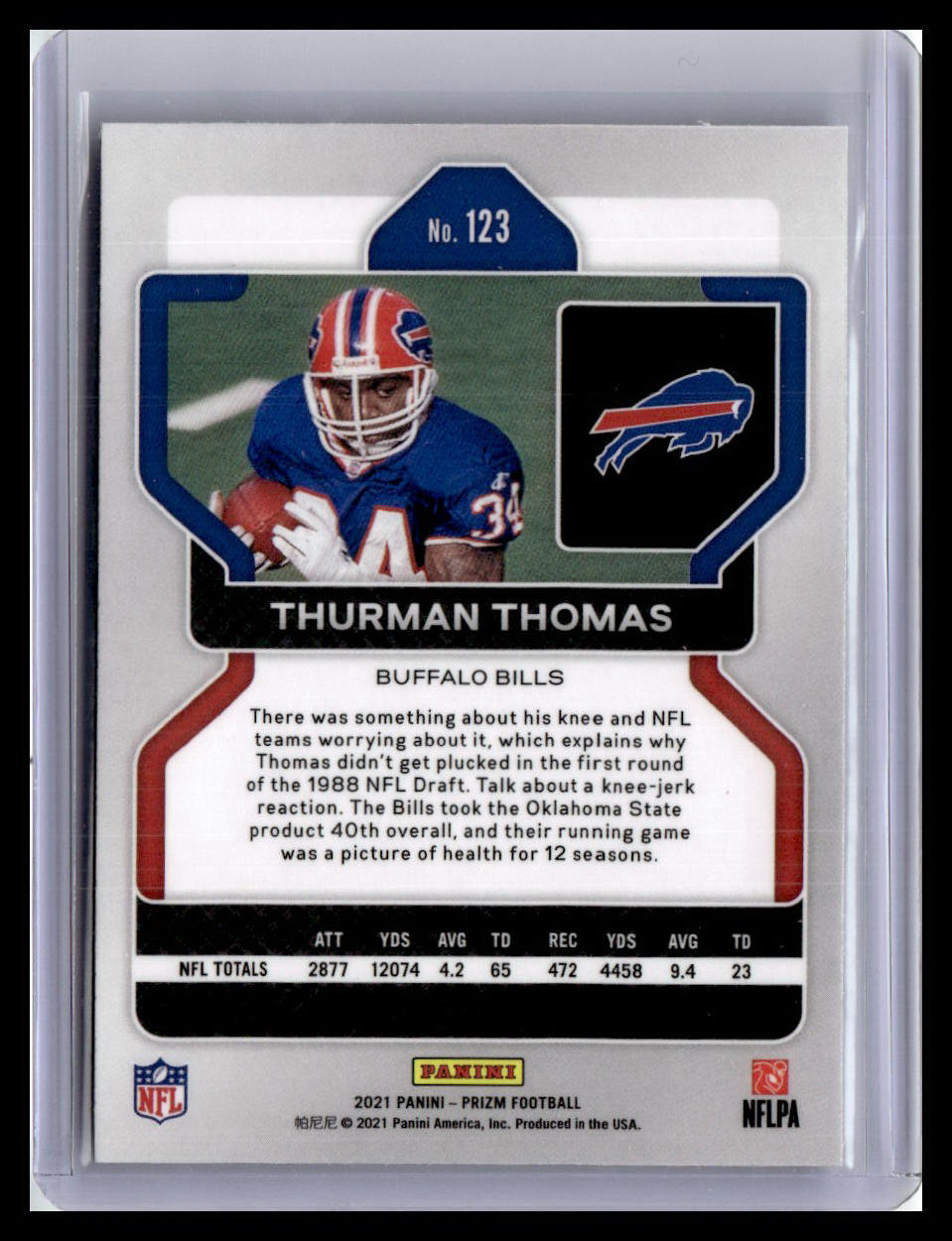 2021 Panini Prizm #123 Thurman Thomas