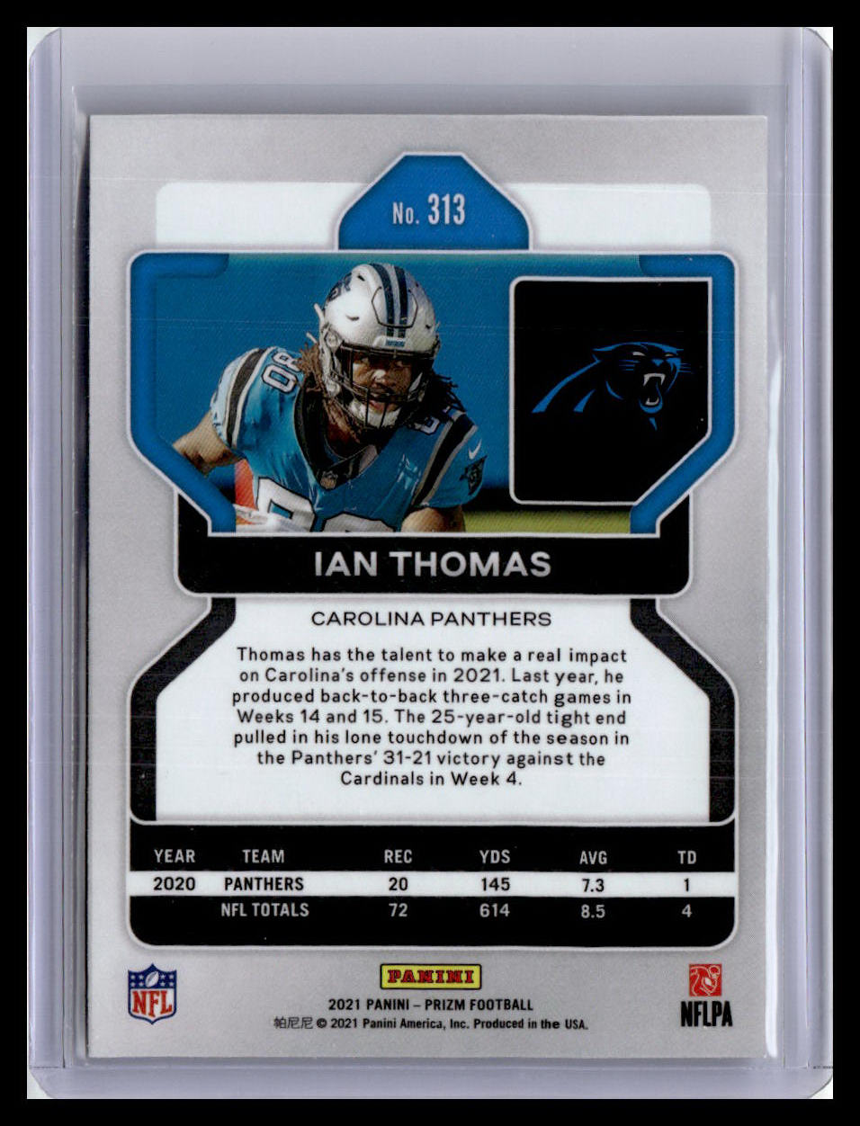 2021 Panini Prizm #313 Ian Thomas