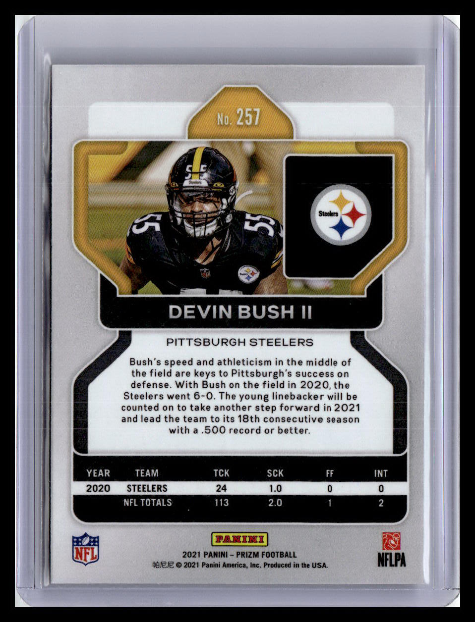 2021 Panini Prizm #257 Devin Bush II