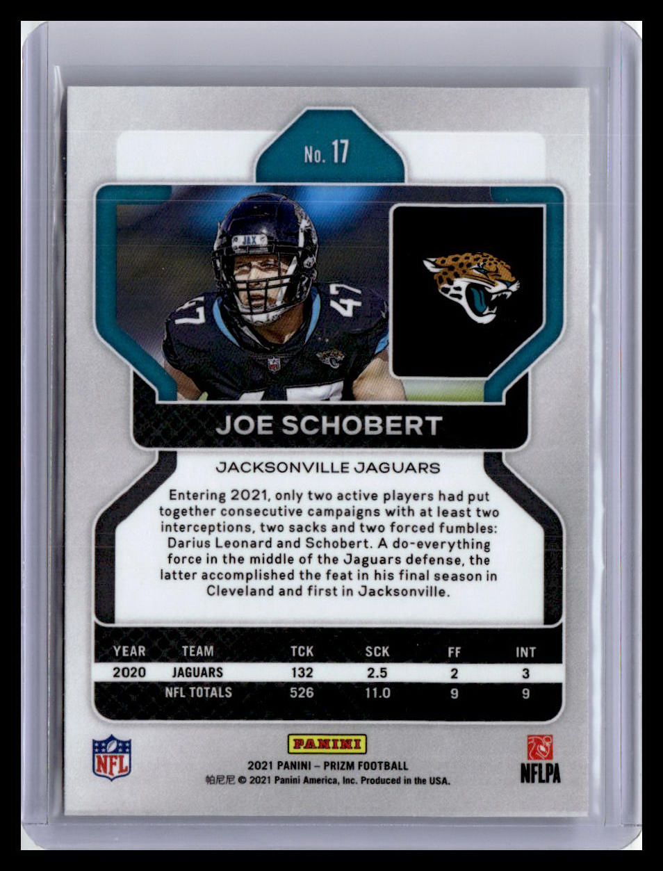 2021 Panini Prizm #17 Joe Schobert
