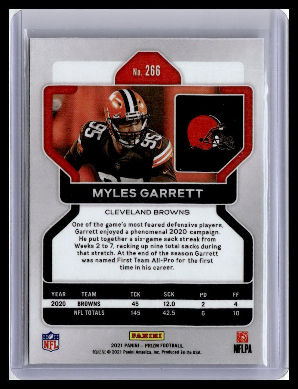 2021 Panini Prizm #266 Myles Garrett