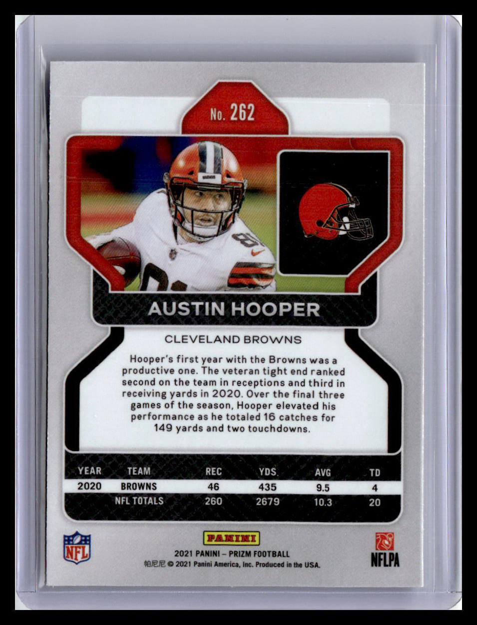 2021 Panini Prizm #262 Austin Hooper