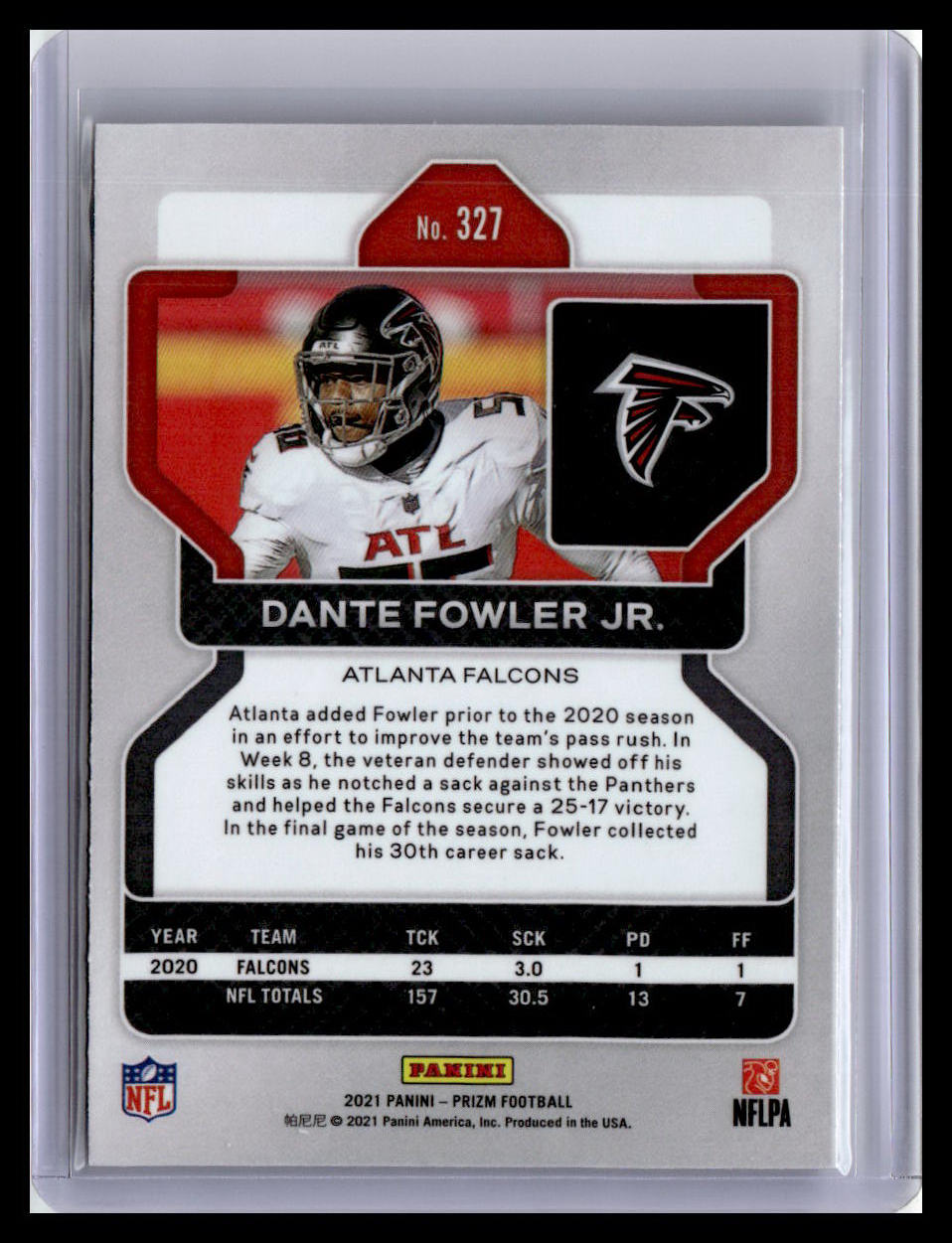 2021 Panini Prizm #327 Dante Fowler Jr.