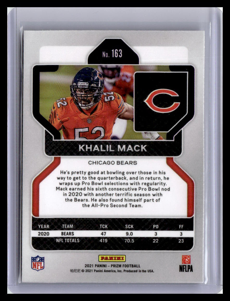 2021 Panini Prizm #163 Khalil Mack