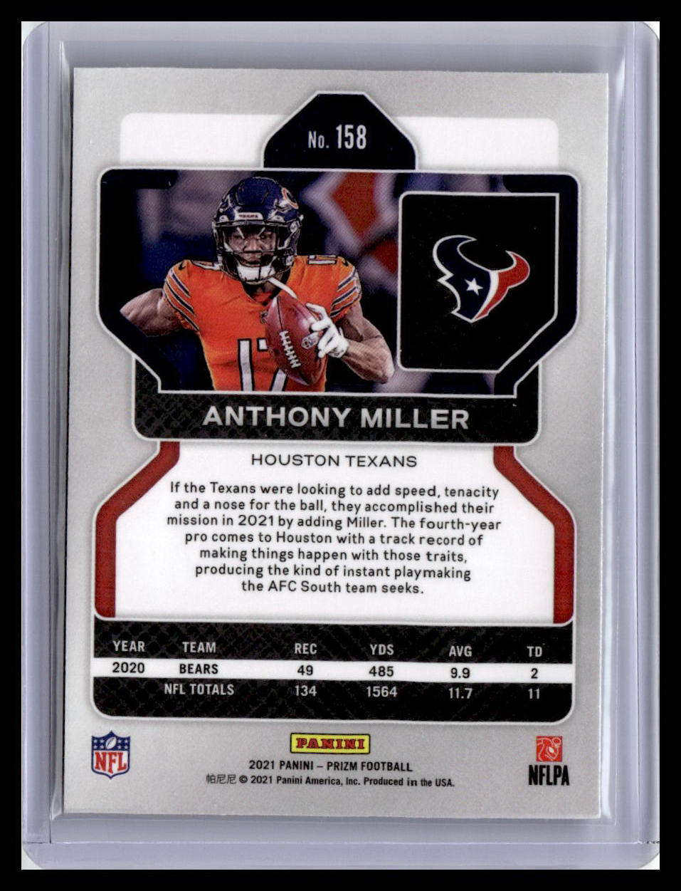 2021 Panini Prizm #158 Anthony Miller