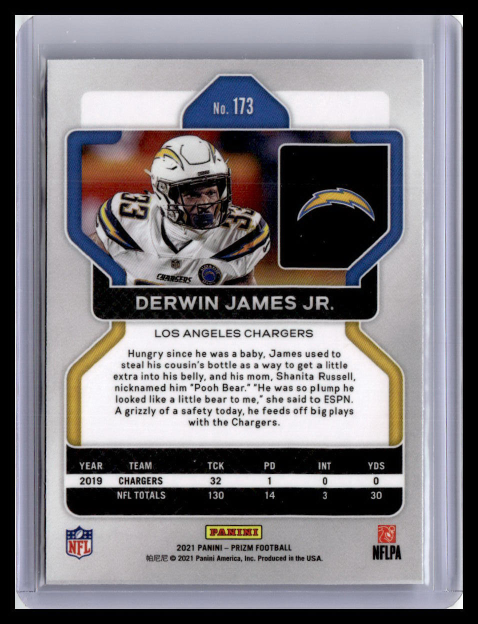2021 Panini Prizm #173 Derwin James Jr.