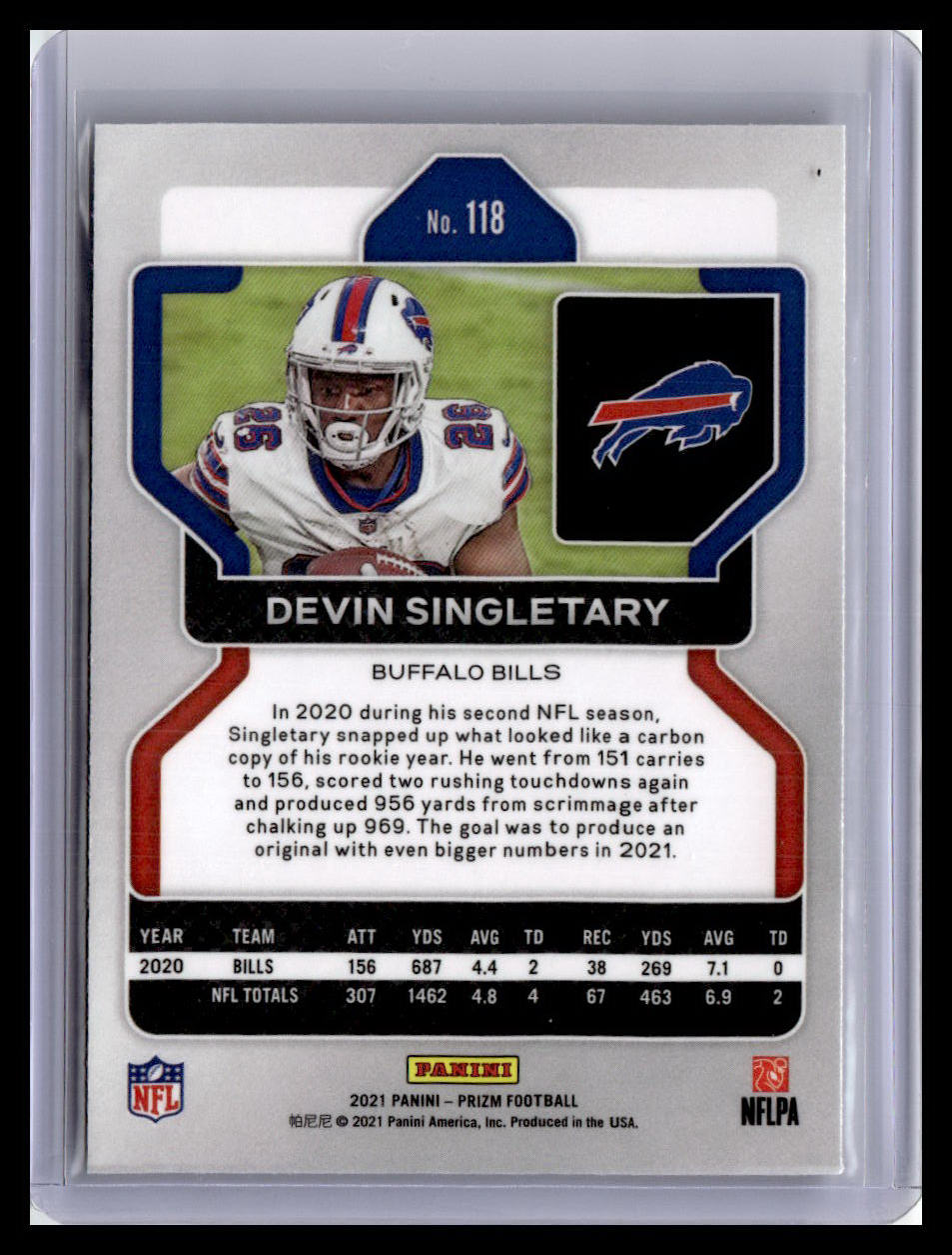 2021 Panini Prizm #118 Devin Singletary