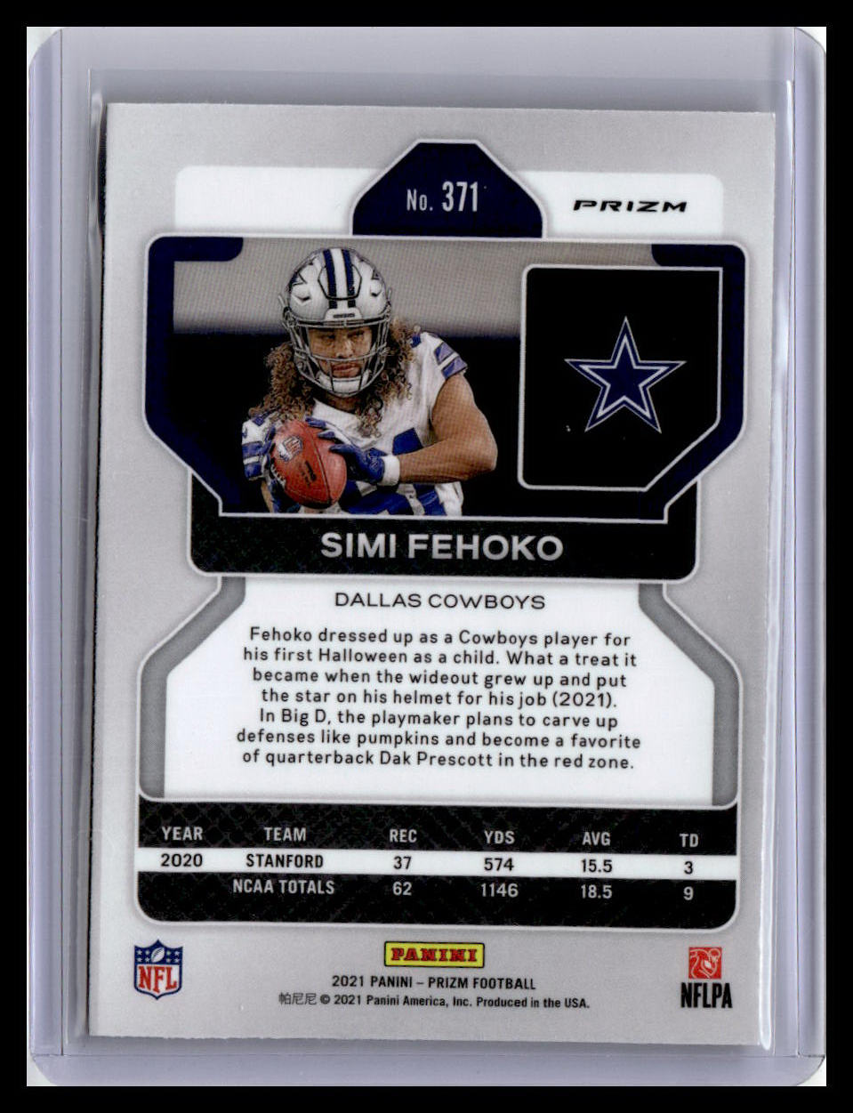 2021 Panini Prizm #371 Simi Fehoko Disco