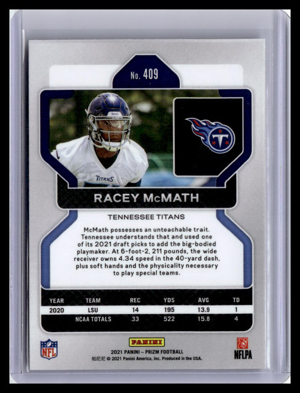 2021 Panini Prizm #409 Racey McMath