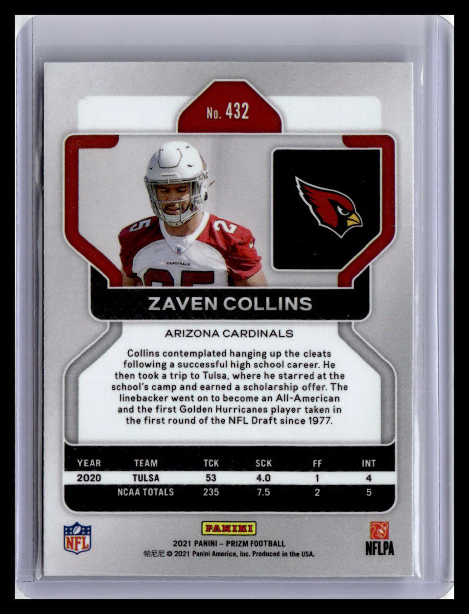 2021 Panini Prizm #432 Zaven Collins