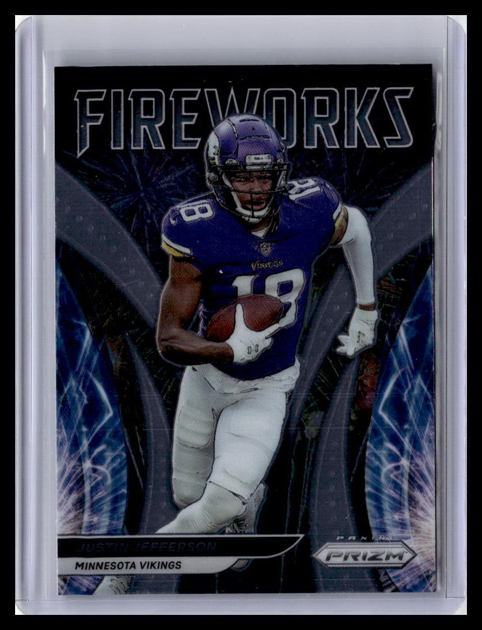 2021 Panini Prizm #F-9 Justin Jefferson Fireworks