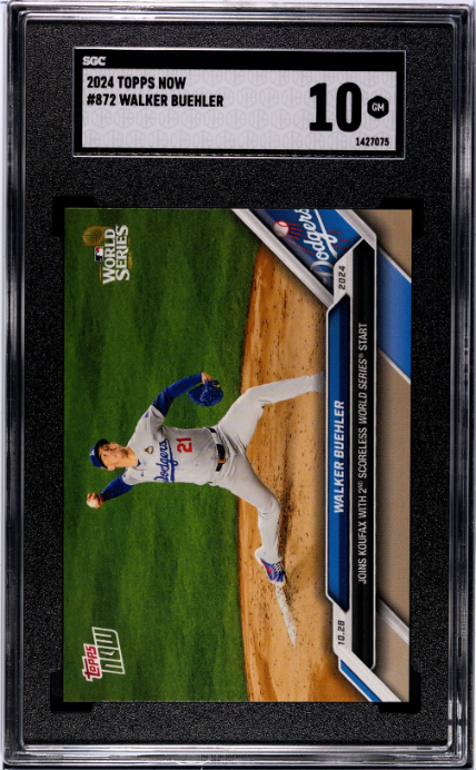 2024 Topps Now #872 Walker Buehler SGC 10