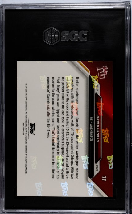 2024 Topps Now #11 Jayden Daniels SGC 10