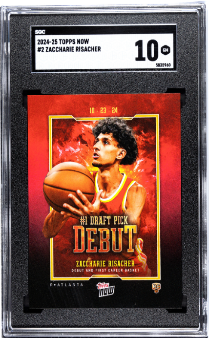 2024-25 Topps Now #2 Zaccharie Risacher SGC 10