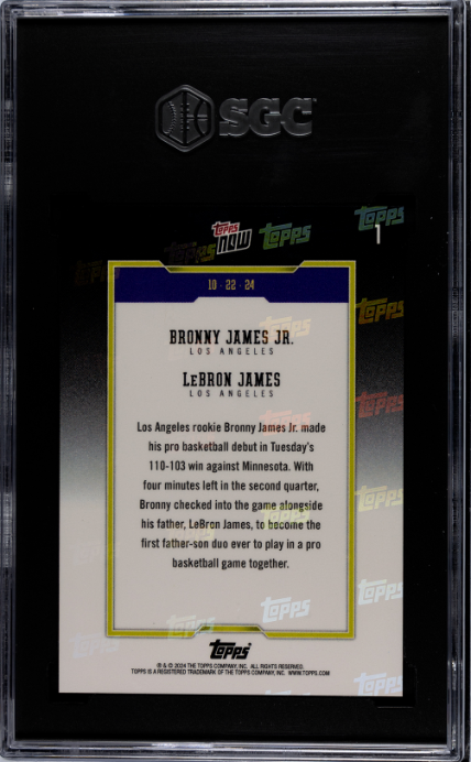 2024-25 Topps Now #1 James Jr./James SGC 10