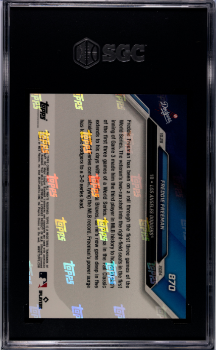 2024 Topps Now #870 Freddie Freeman SGC 10