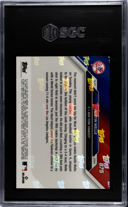 2024 Topps Now #875 Austin Wells SGC 9.5