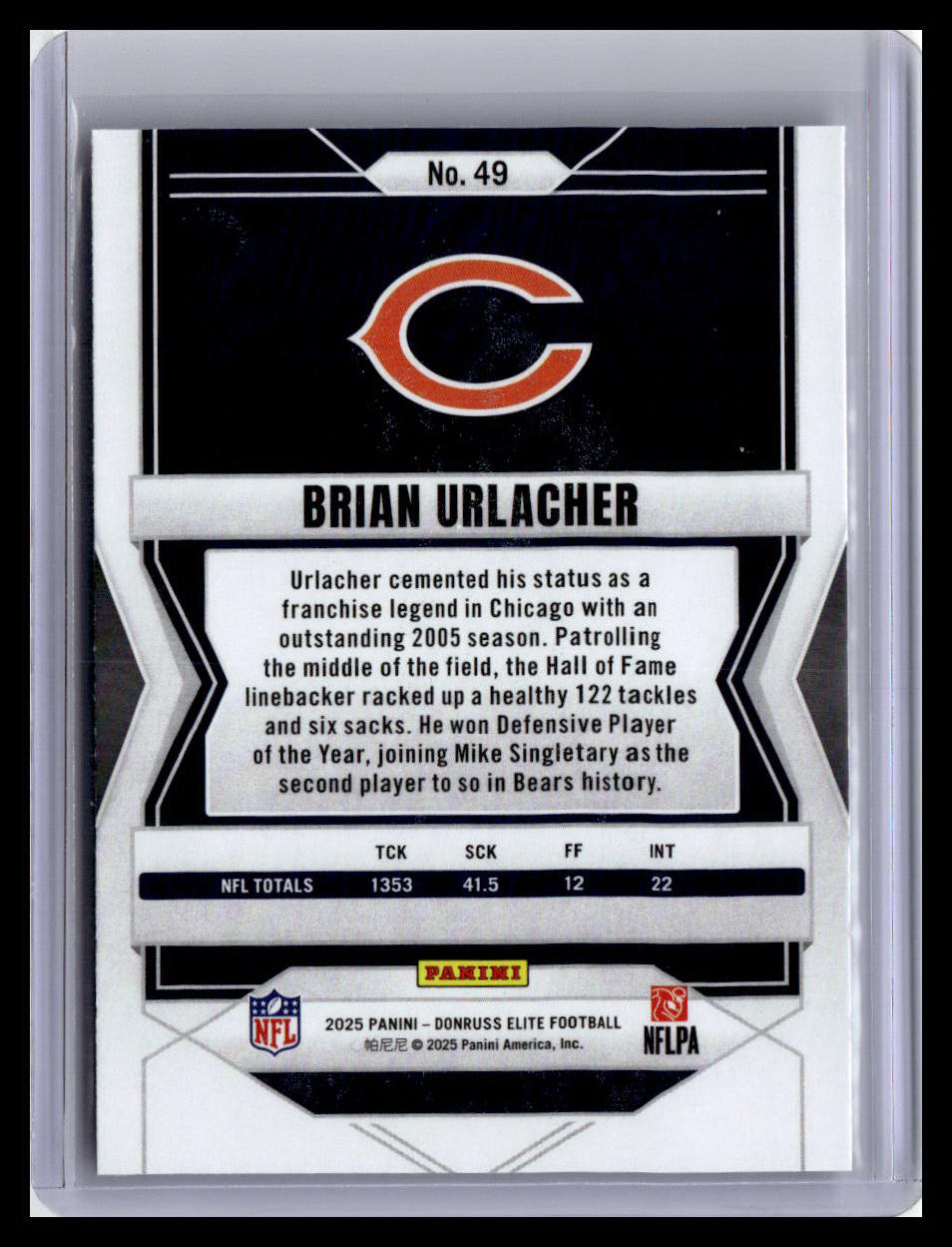 2025 Donruss Elite #49 Brian Urlacher