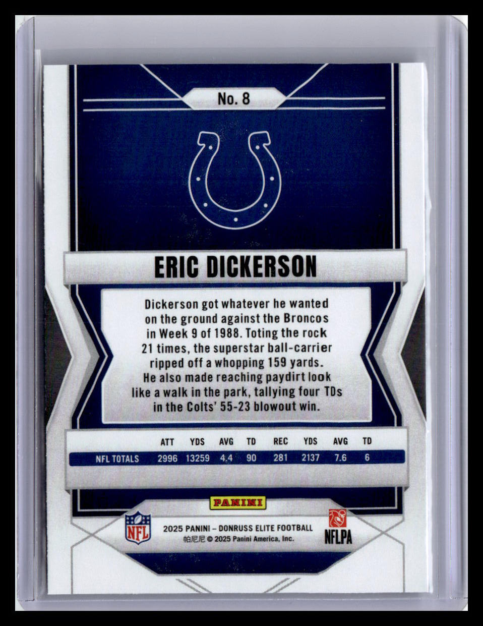 2025 Donruss Elite #8 Eric Dickerson