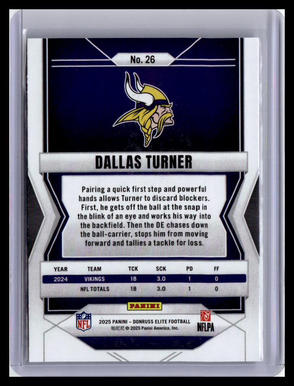 2025 Donruss Elite #26 Dallas Turner