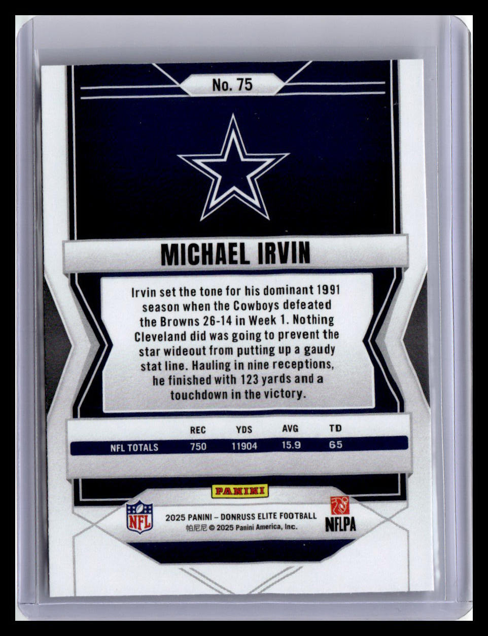 2025 Donruss Elite #75 Michael Irvin