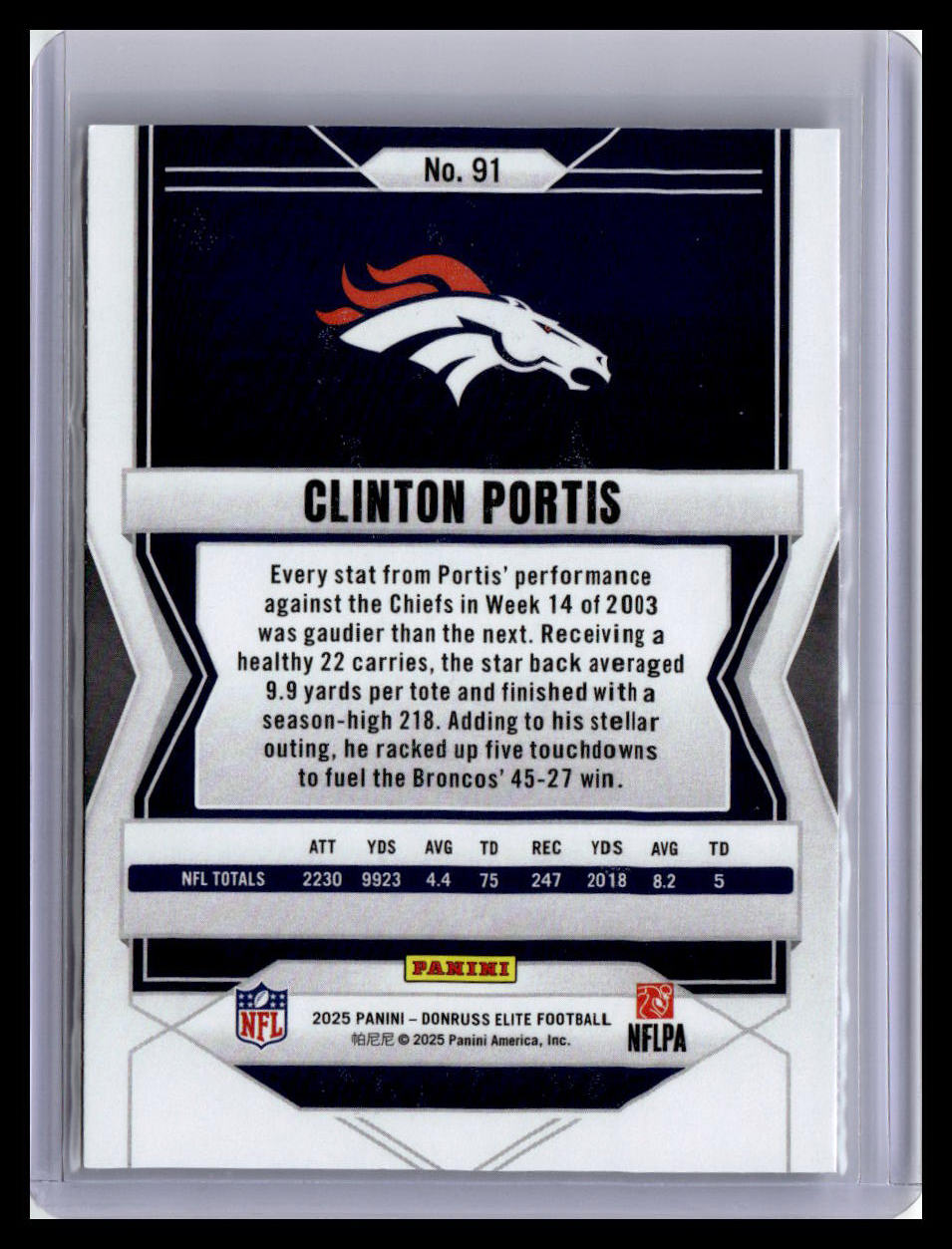 2025 Donruss Elite #91 Clinton Portis