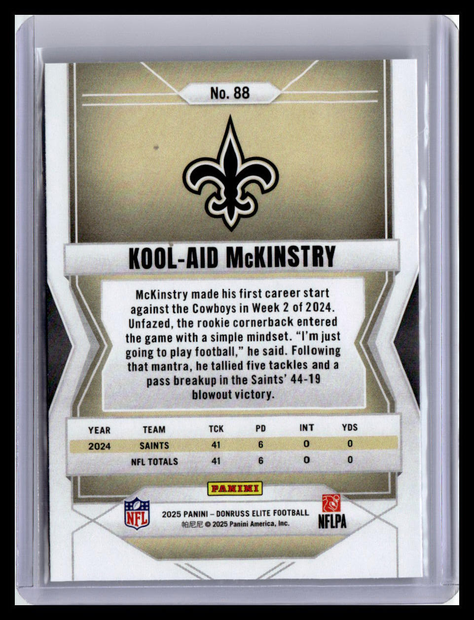 2025 Donruss Elite #88 Kool-Aid McKinstry