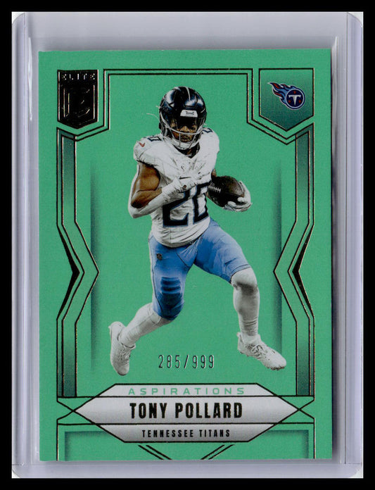 2025 Donruss Elite #21 Tony Pollard Aspirations Shimmer #/999