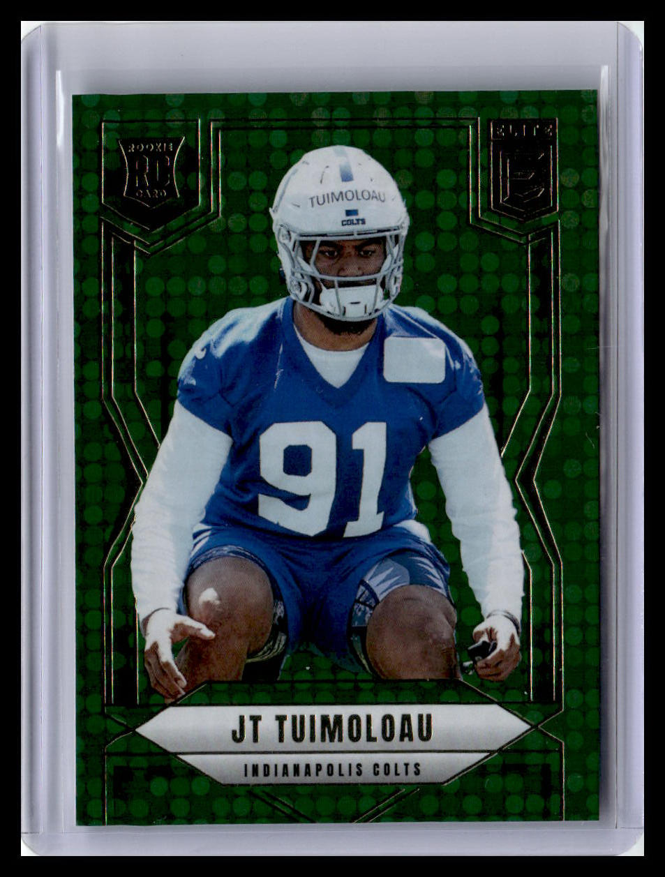 2025 Donruss Elite #166 JT Tuimoloau Green Disco