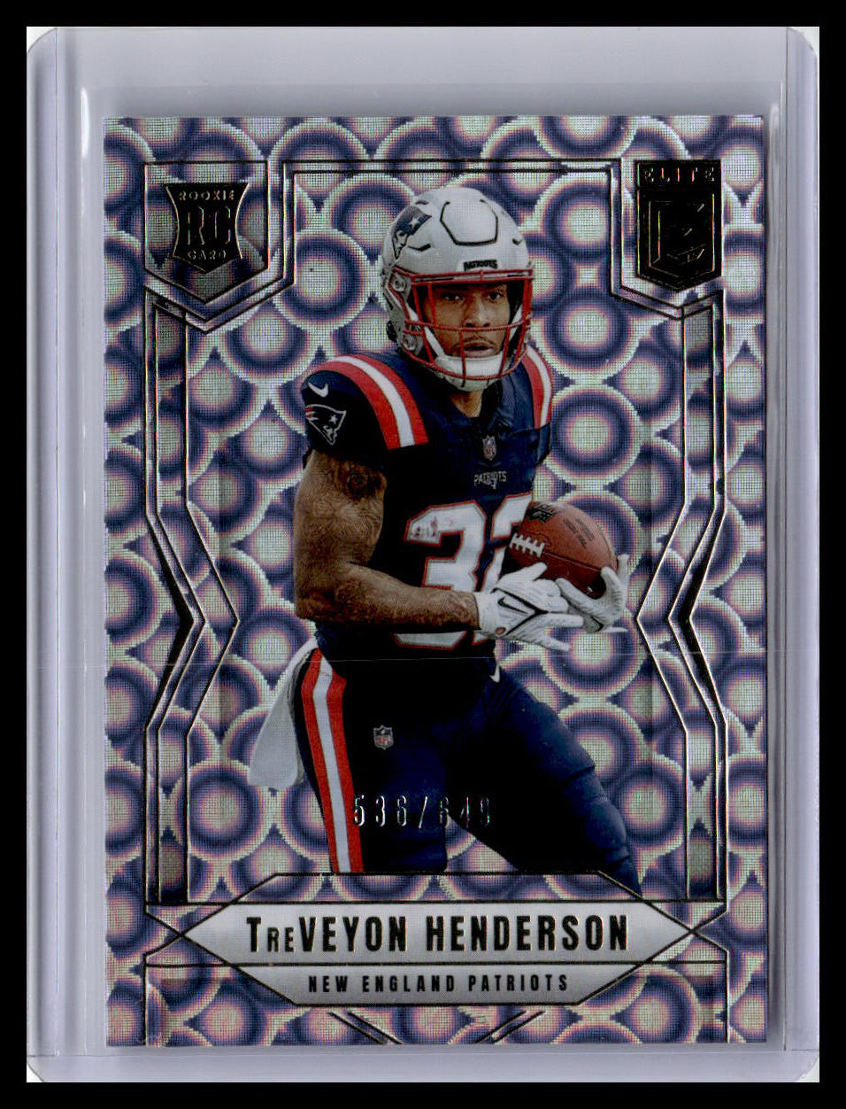 2025 Donruss Elite #152 TreVeyon Henderson Lavendar Pyramids #/649