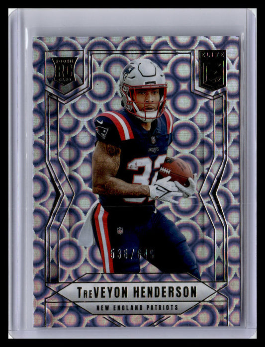2025 Donruss Elite #152 TreVeyon Henderson Lavendar Pyramids #/649