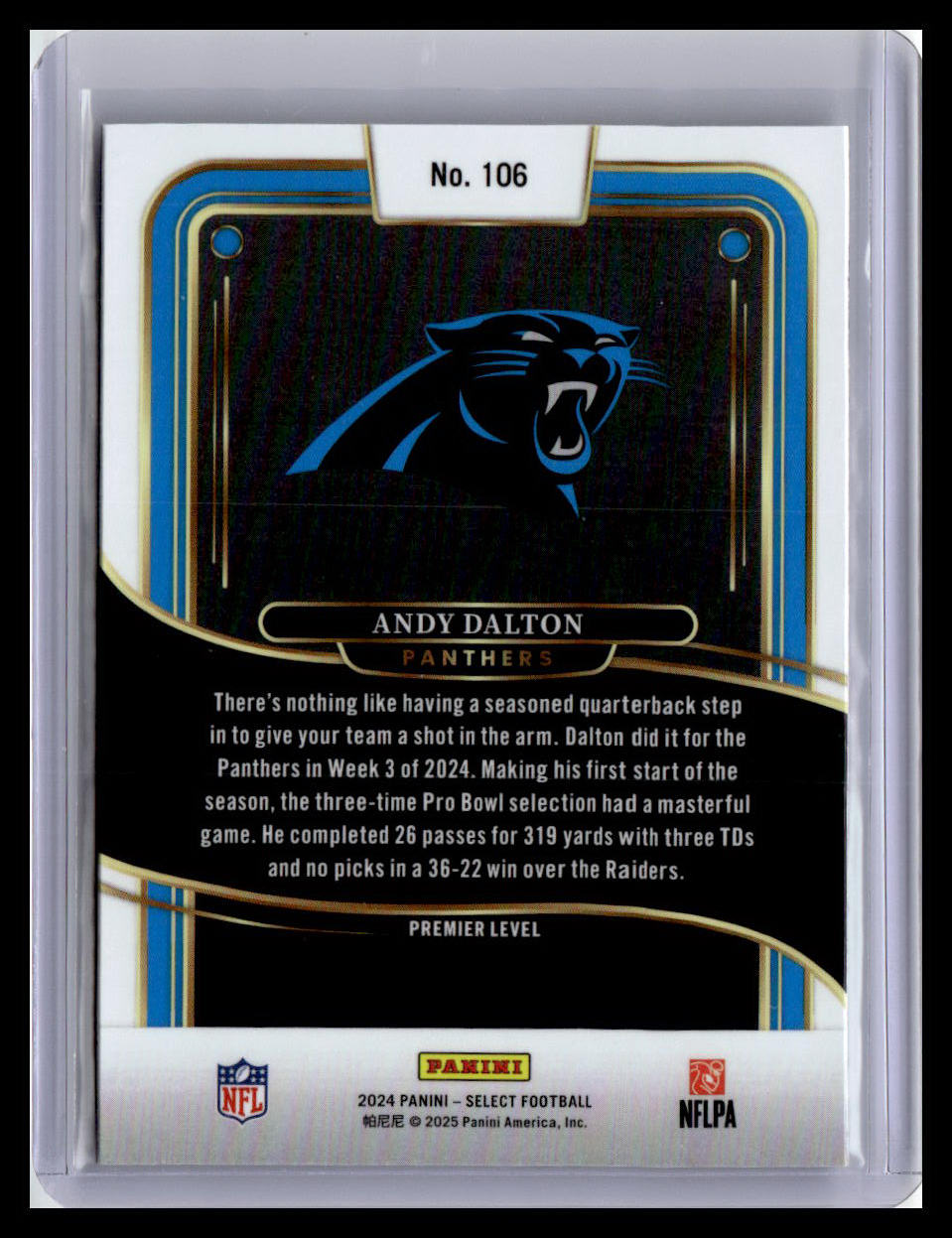 2024 Panini Select #106 Andy Dalton
