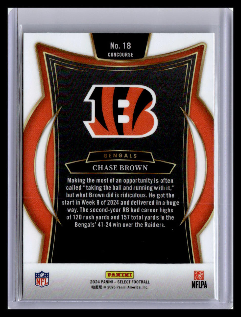 2024 Panini Select #18 Chase Brown