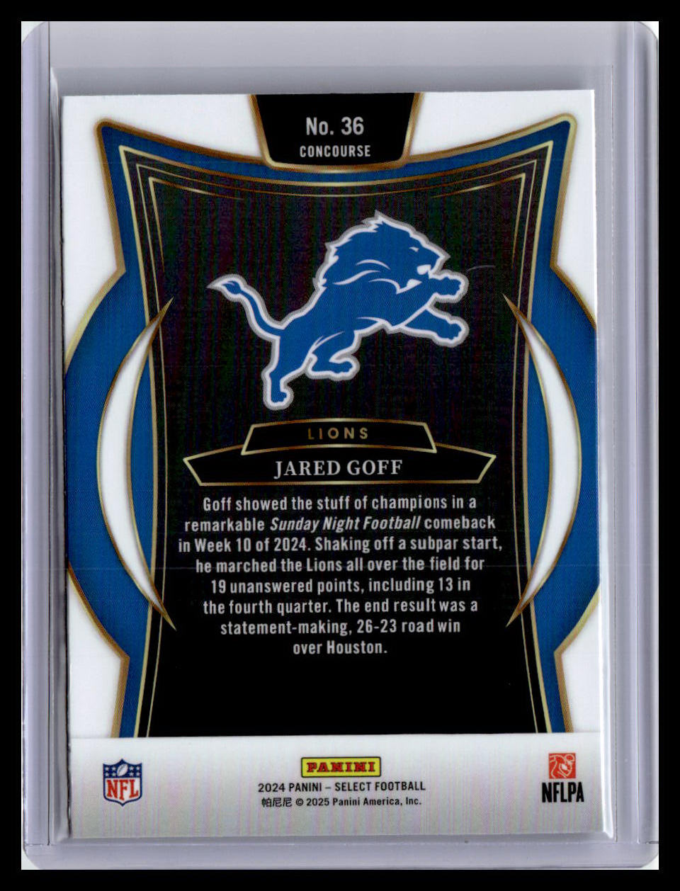 2024 Panini Select #36 Jared Goff