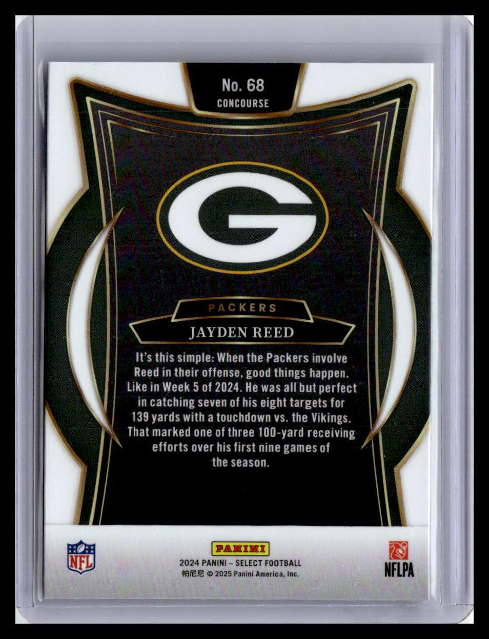 2024 Panini Select #68 Jayden Reed
