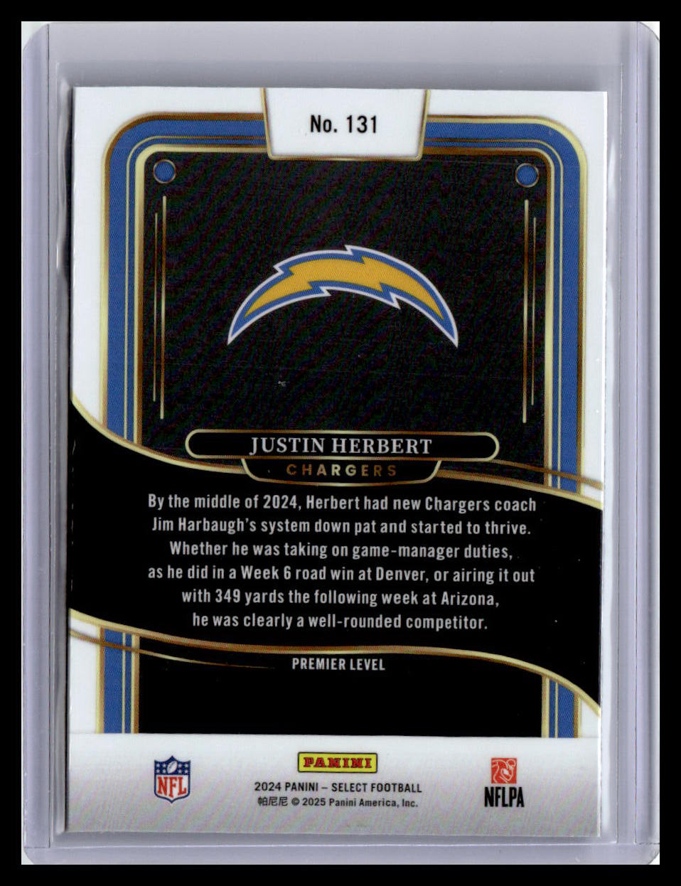 2024 Panini Select #131 Justin Herbert