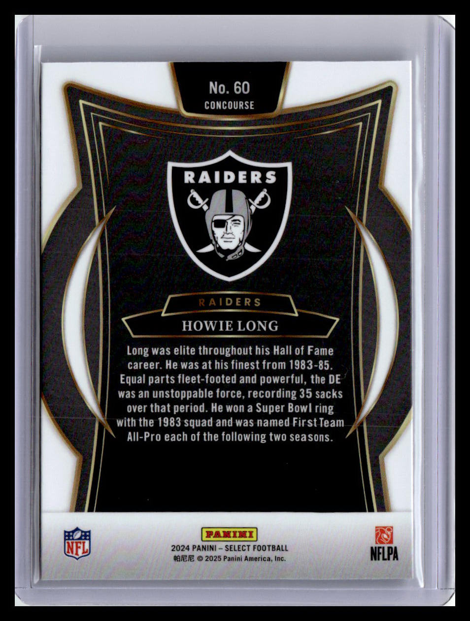 2024 Panini Select #60 Howie Long