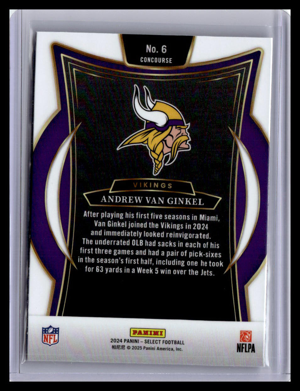 2024 Panini Select #6 Andrew Van Ginkel