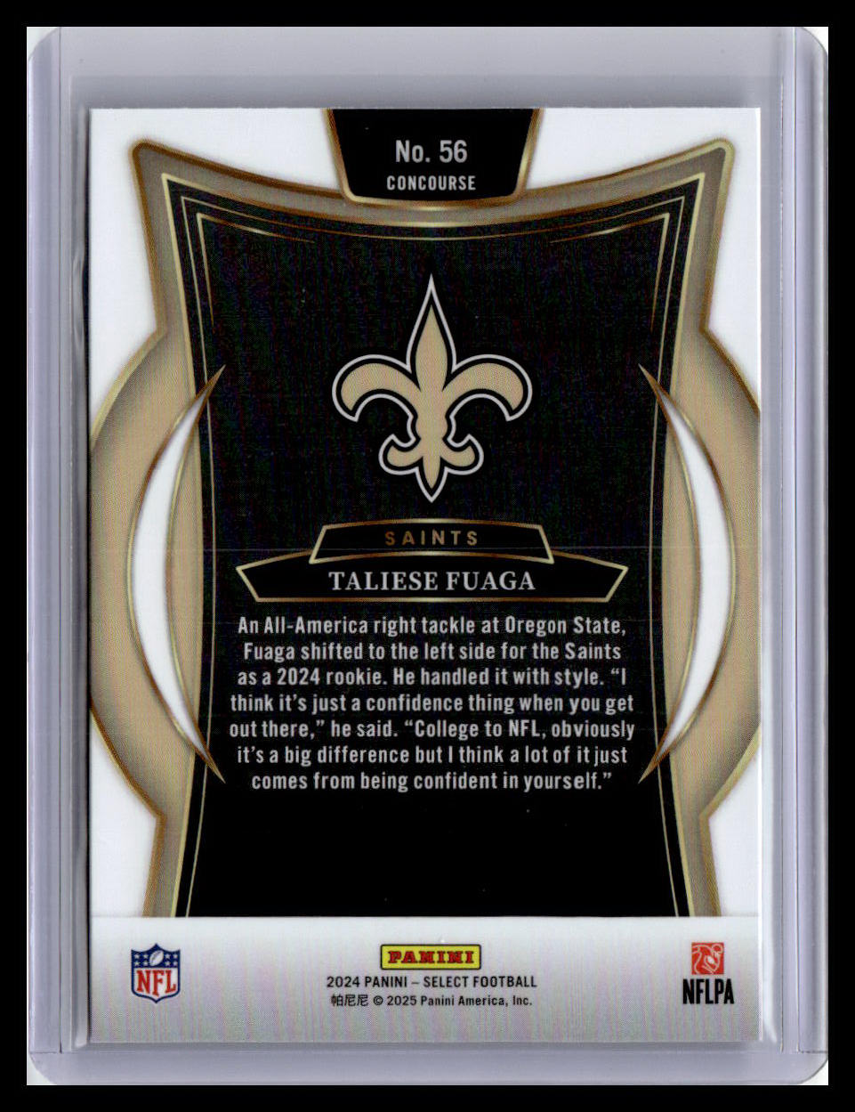 2024 Panini Select #56 Taliese Fuaga