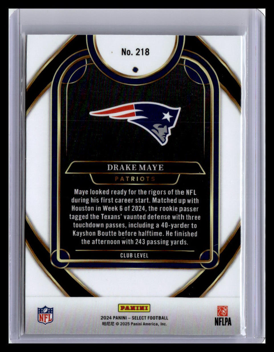 2024 Panini Select #218 Drake Maye