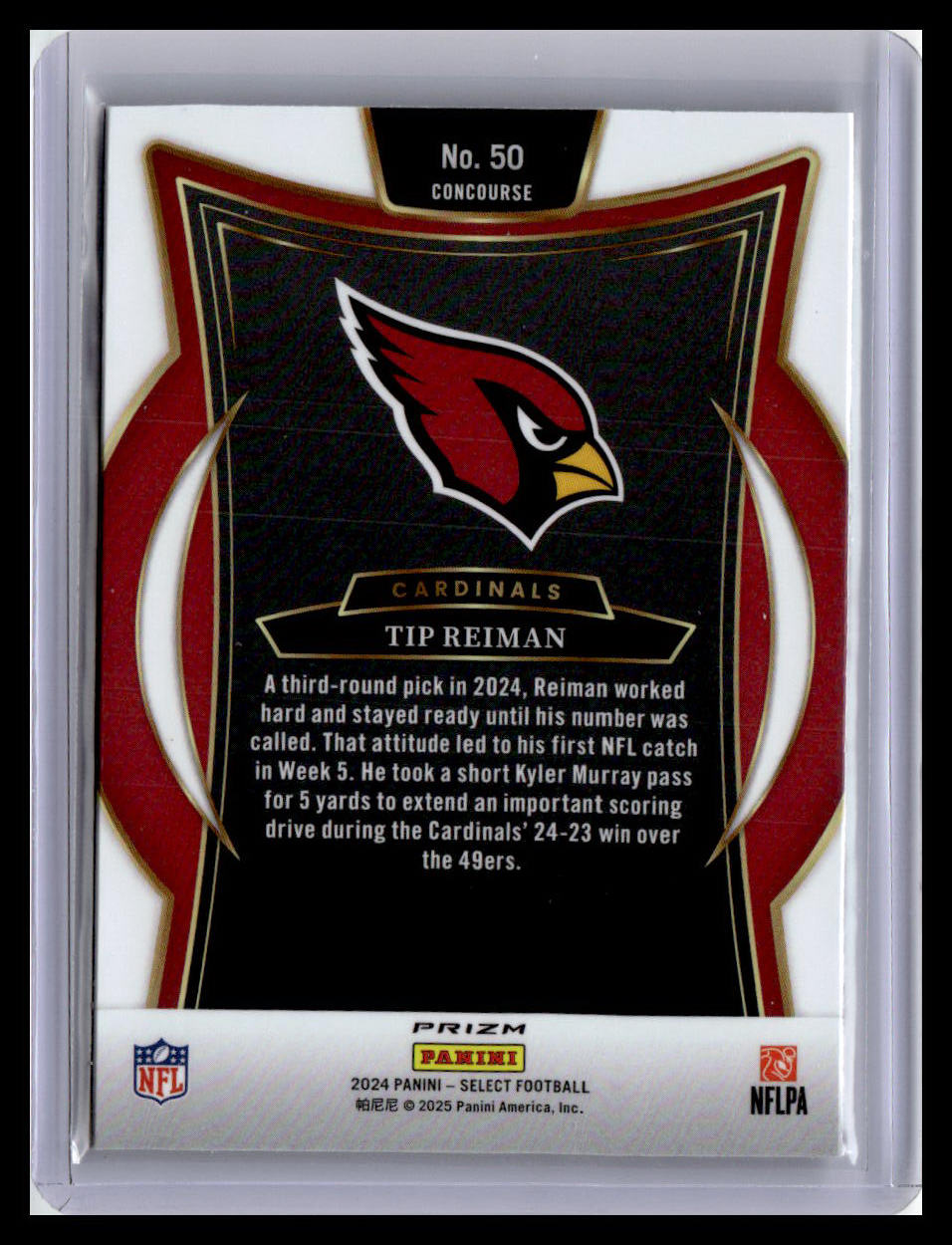 2024 Panini Select #50 Tip Reiman Black & Orange Prizm Shock