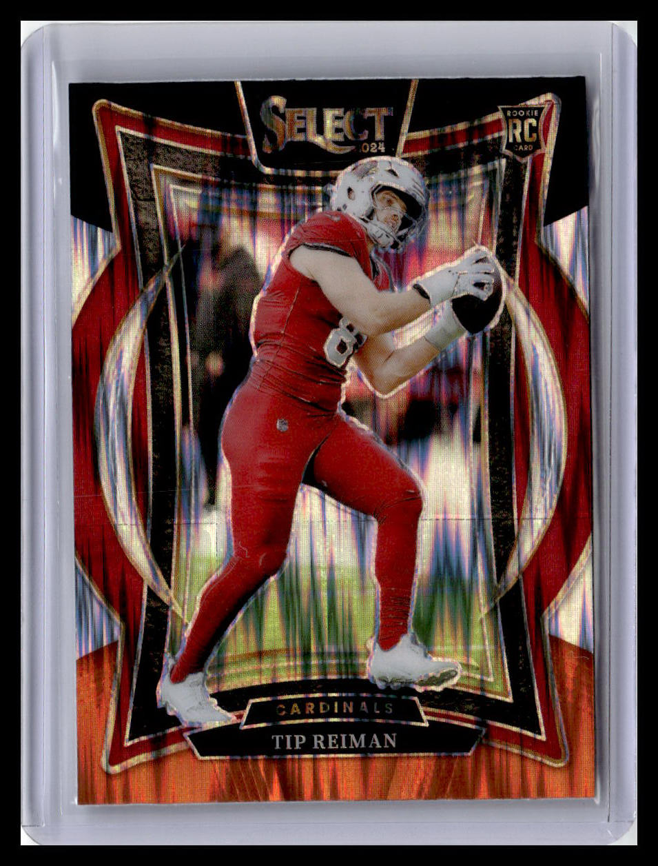 2024 Panini Select #50 Tip Reiman Black & Orange Prizm Shock