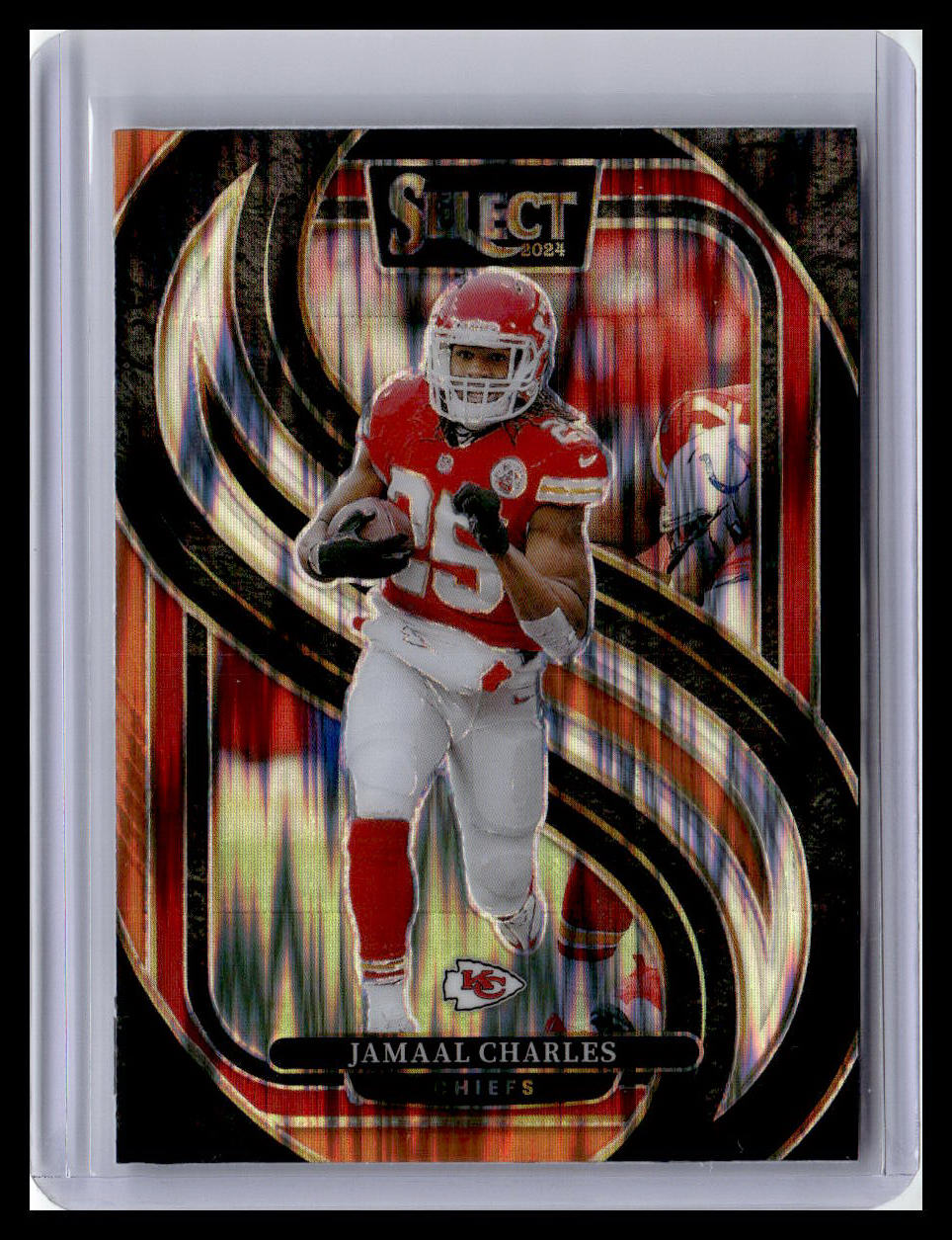 2024 Panini Select #166 Jamaal Charles Black & Orange Prizm Shock